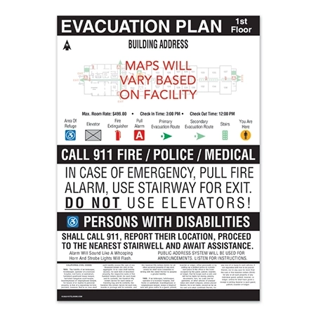 Tru Sign Store by HOTELSIGNS.com | emergency evac maps california state ...